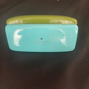 Kate Spade Aqua and Lime sunglasses case